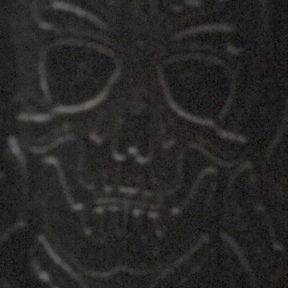 Black velvet dress   Skull burned out pattern.